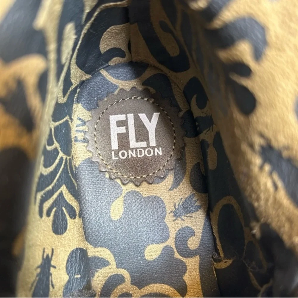 Fly London Yama Suede Wedge Ankle‎ Bootie Olive Army Green Size 39